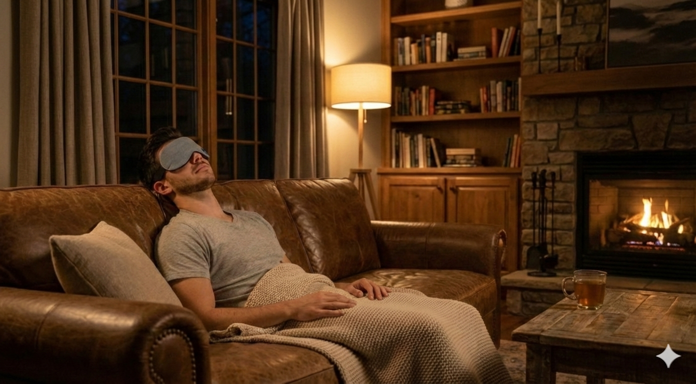 Duerme profundo donde sea — Bloquea la luz y relájate con sonido envolvente.