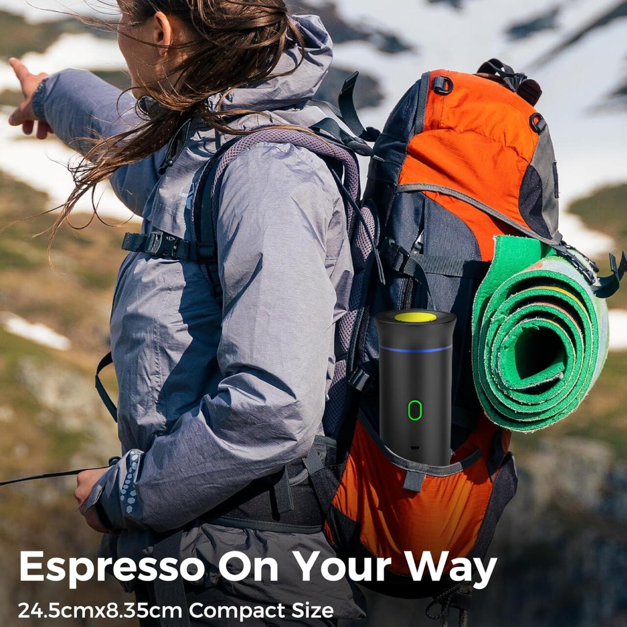 Cafetera Portátil 3 en 1 – Máquina de Café Espresso Compacta y Recargable para Café Molido +REGALO APLIQUES CAPSULAS