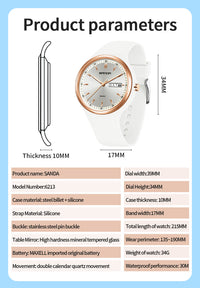 El reloj que refleja tu esencia y va contigo todos los días. Reloj de cuarzo minimalista. Solo con llevarlo crearás tendencia. Un reloj que habla de Tí.